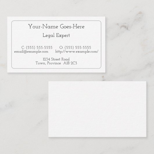 名刺卑しめて下さい、シンプルな及び最小主義の 名刺 (正面/裏面)