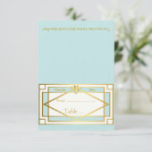 名刺台, 結婚式, 会議, グレートギャツビー, ミントホワイト 招待状 (スタンド正面)