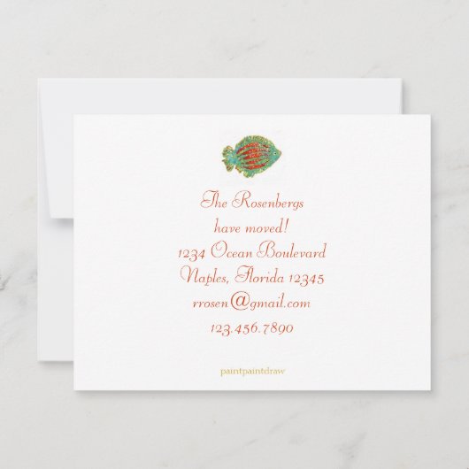 名刺変更 案内状 (裏面)