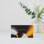 名刺抽象芸術オレンジグレーシルバーブラック 名刺 (スタンド正面)