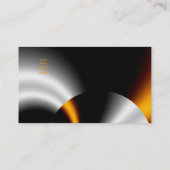 名刺抽象芸術オレンジグレーシルバーブラック 名刺 (裏面)
