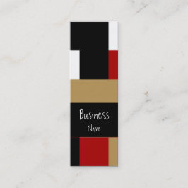 名刺抽象芸術レッド白黒タンジオ スキニー名刺