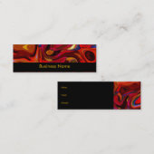 名刺抽象芸術赤痩 スキニー名刺 (正面/裏面)