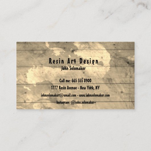 名刺樹脂アート光沢 名刺 (裏面)