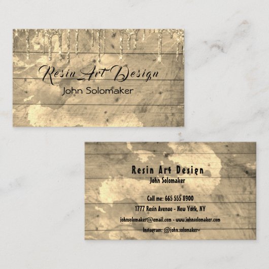 名刺樹脂アート光沢 名刺 (正面/裏面)