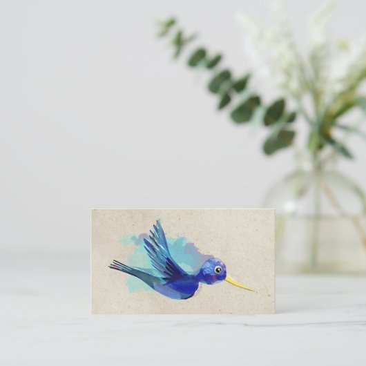 名刺水彩ハミング鳥 名刺 (スタンド正面)