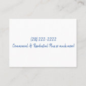 名刺清掃用レディーパステル 名刺 (裏面)