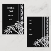 名刺白黒アジア竹 名刺 (正面/裏面)