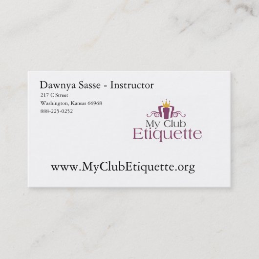 名刺私のクラブエチケット 名刺 (正面)