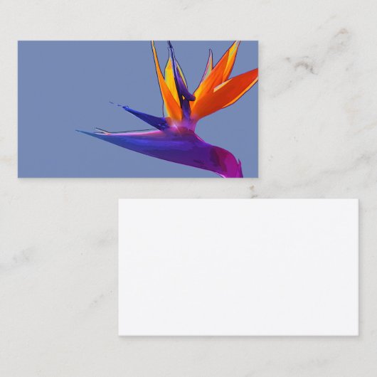 名刺紫色の極楽鳥 名刺 (正面/裏面)