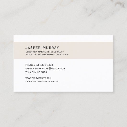 名刺結婚白・パステル 名刺 (正面)