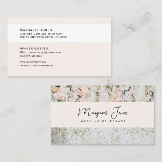 名刺結婚白・パステル 名刺 (正面/裏面)