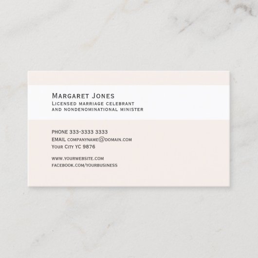 名刺結婚白・パステル 名刺 (正面)