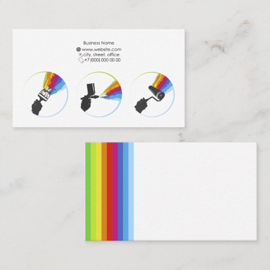 名刺絵画の作品 名刺 (正面/裏面)