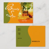 名刺美しいヘルススパサロングリーンイエロー 名刺 (正面/裏面)