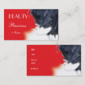 名刺美しい赤白黒 名刺 (正面/裏面)