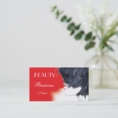 名刺美しい赤白黒 名刺 (スタンド正面)