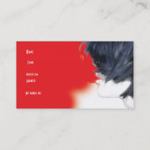 名刺美しい赤白黒 名刺 (裏面)