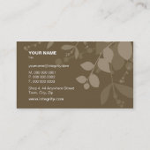 名刺自然シルエットブラウン 名刺 (裏面)