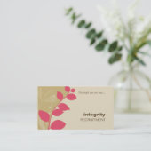 名刺自然葉シルエットコーラル金ゴールド 名刺 (スタンド正面)