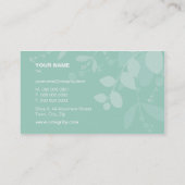 名刺自然葉シルエットミントティール（緑がかった色） 名刺 (裏面)