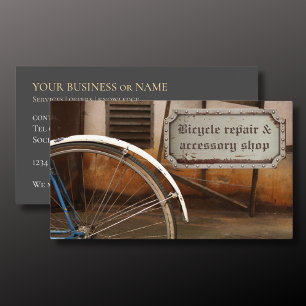 名刺自転車修理店予備品 名刺