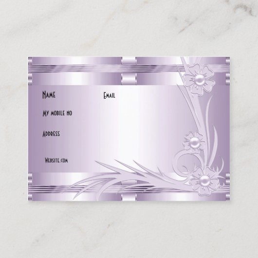 名刺薄紫の保存アールデコフローラ 名刺 (裏面)