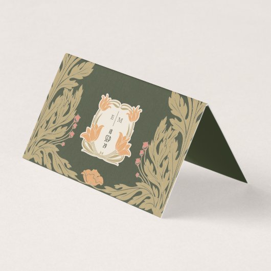 名刺表結婚ヴィンテージアールヌーボー (裏面)