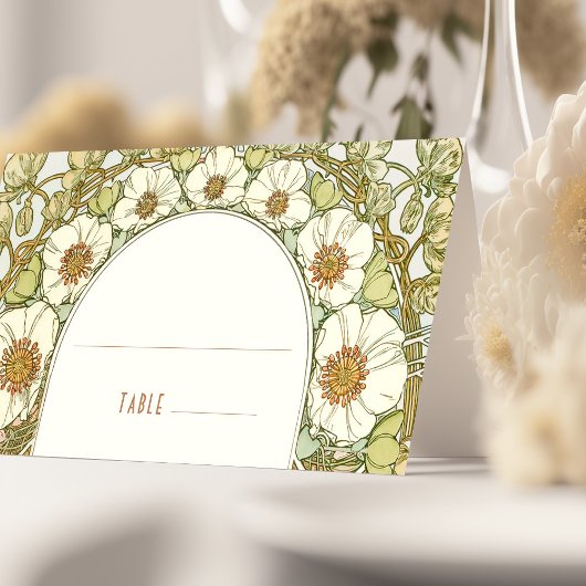 名刺表結婚ヴィンテージアールヌーボー