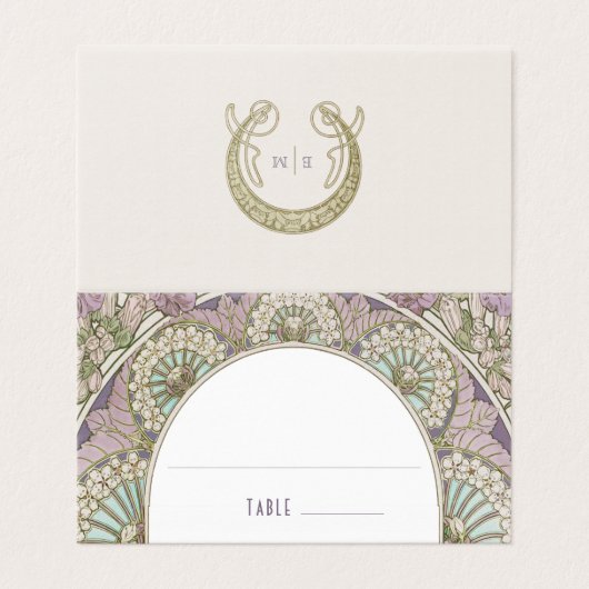 名刺表結婚ヴィンテージアールヌーボー (外部フラット)