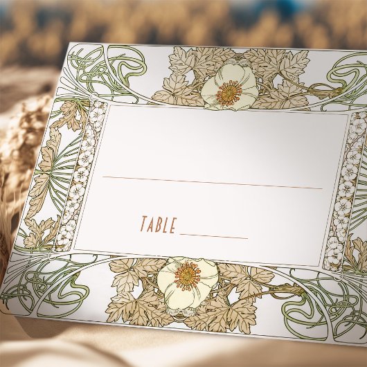 名刺表結婚ヴィンテージアールヌーボー ノートカード