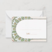 名刺表結婚ヴィンテージアールヌーボー ノートカード (正面)