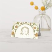 名刺表結婚ヴィンテージアールヌーボー プレイスカード (裏面)