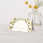 名刺表結婚ヴィンテージアールヌーボー プレイスカード (正面)