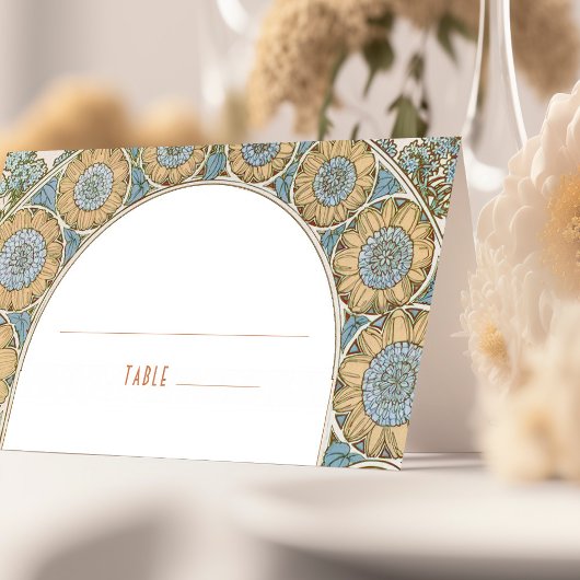 名刺表結婚ヴィンテージアールヌーボー プレイスカード