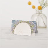 名刺表結婚ヴィンテージアールヌーボー プレイスカード (正面)