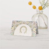 名刺表結婚ヴィンテージアールヌーボー プレイスカード (裏面)