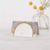 名刺表結婚ヴィンテージアールヌーボー プレイスカード (正面)