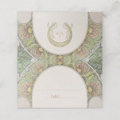 名刺表結婚ヴィンテージアールヌーボー プレイスカード (外部開封)