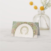 名刺表結婚ヴィンテージアールヌーボー プレイスカード (裏面)