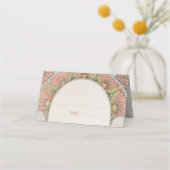 名刺表結婚ヴィンテージアールヌーボー プレイスカード (正面)