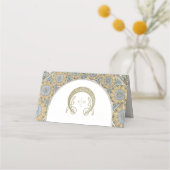 名刺表結婚ヴィンテージアールヌーボー プレイスカード (裏面)