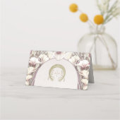 名刺表結婚ヴィンテージアールヌーボー プレイスカード (裏面)