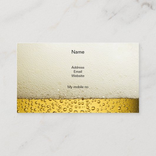 名刺金ゴールドアンバービールエール黒 名刺 (裏面)