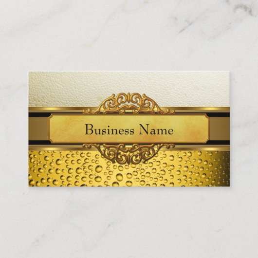 名刺金ゴールドアンバービールエール黒 名刺 (正面)