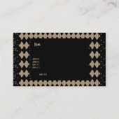 名刺金ゴールドブラックアールデコ 名刺 (裏面)
