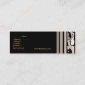 名刺金ゴールドブラックコーヒークリームスワール スキニー名刺 (裏面)