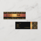 名刺金ゴールドブラックレオパード スキニー名刺 (正面/裏面)
