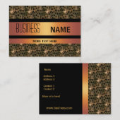 名刺金ゴールドブラックレオパード 名刺 (正面/裏面)