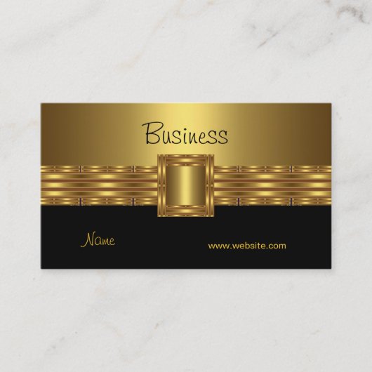 名刺金ゴールド(金ゴールドブラック) 名刺 (正面)